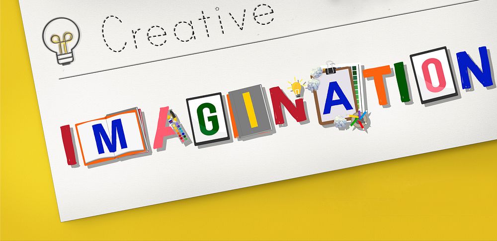 Imagination Creative Word Design Colorful Concept