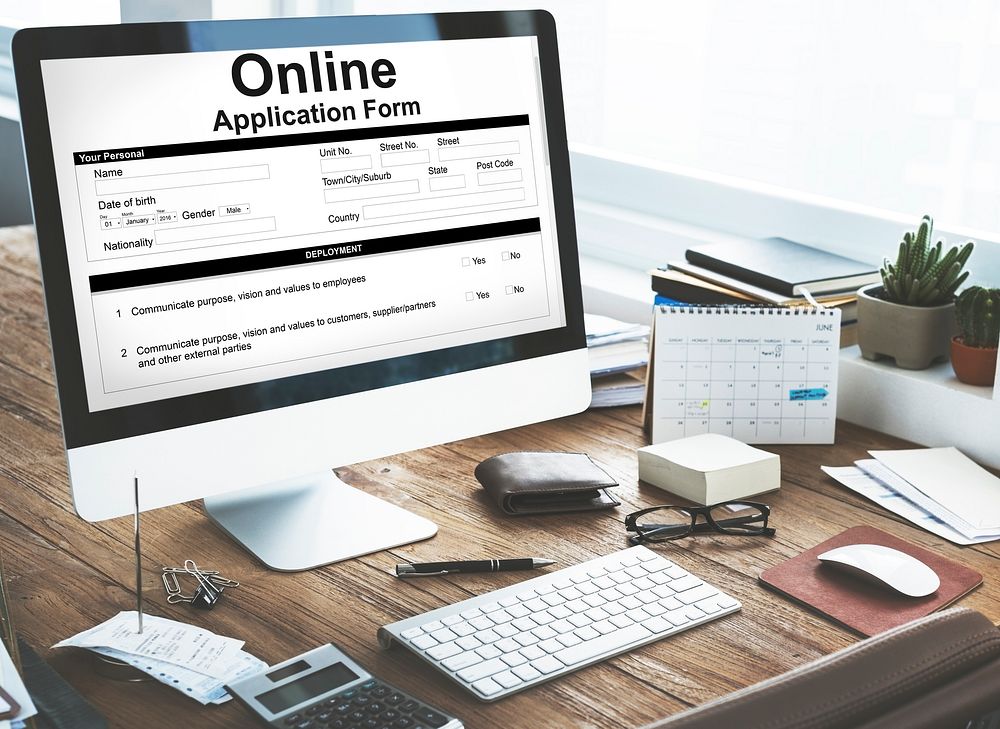Online Application Form Info Detail Concept
