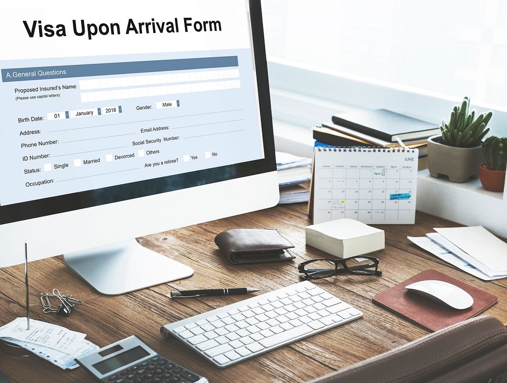 Visa Upon Arrival Form Concept