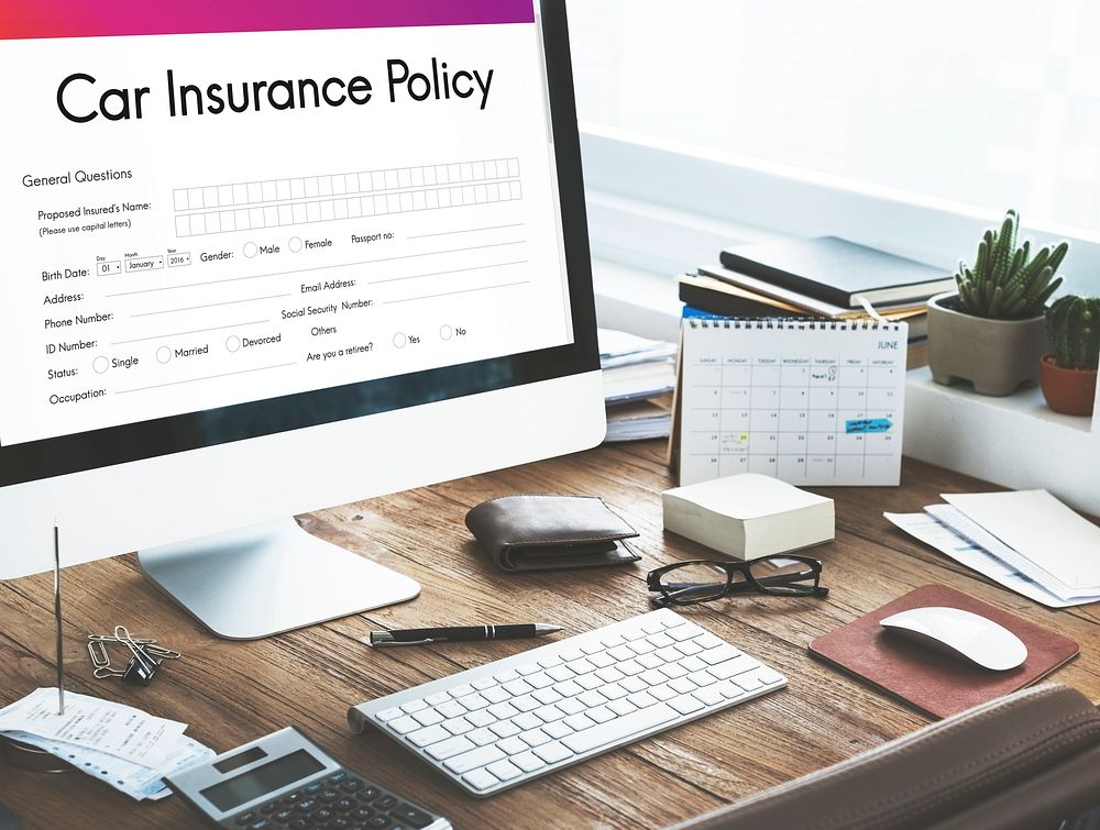 Car Insurance Policy Form Concept