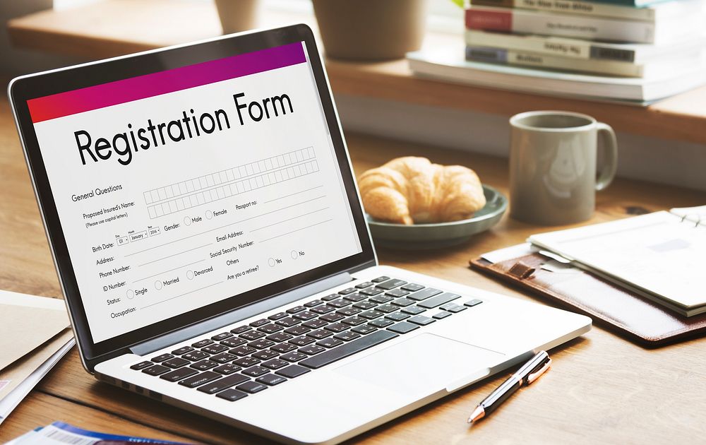 Registration Application Paper Form Concept