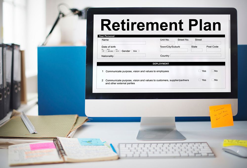 Retirement Plan Financial Investment Application Form Concept