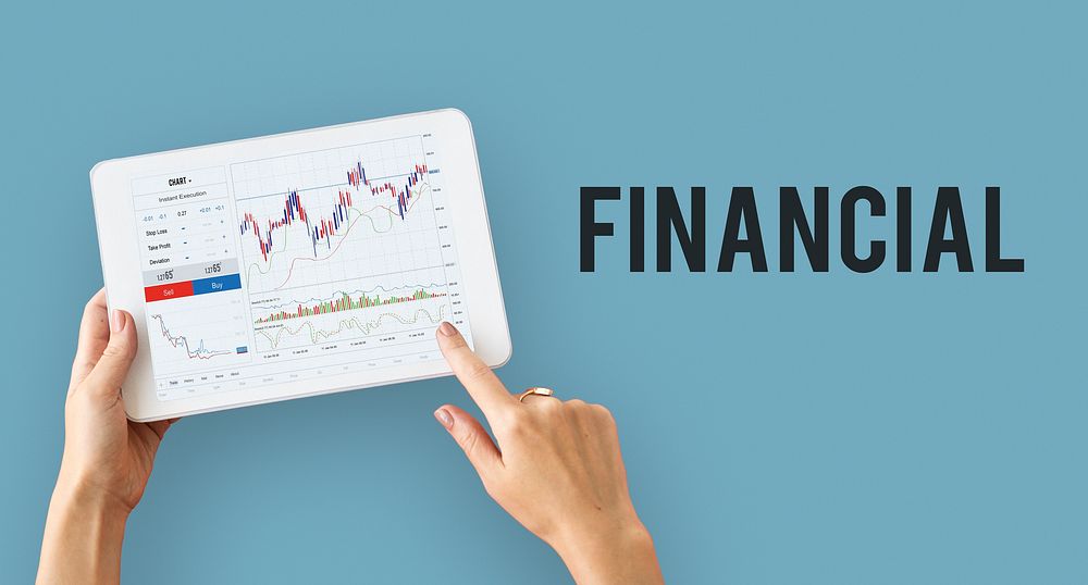 Financial forex business chart report