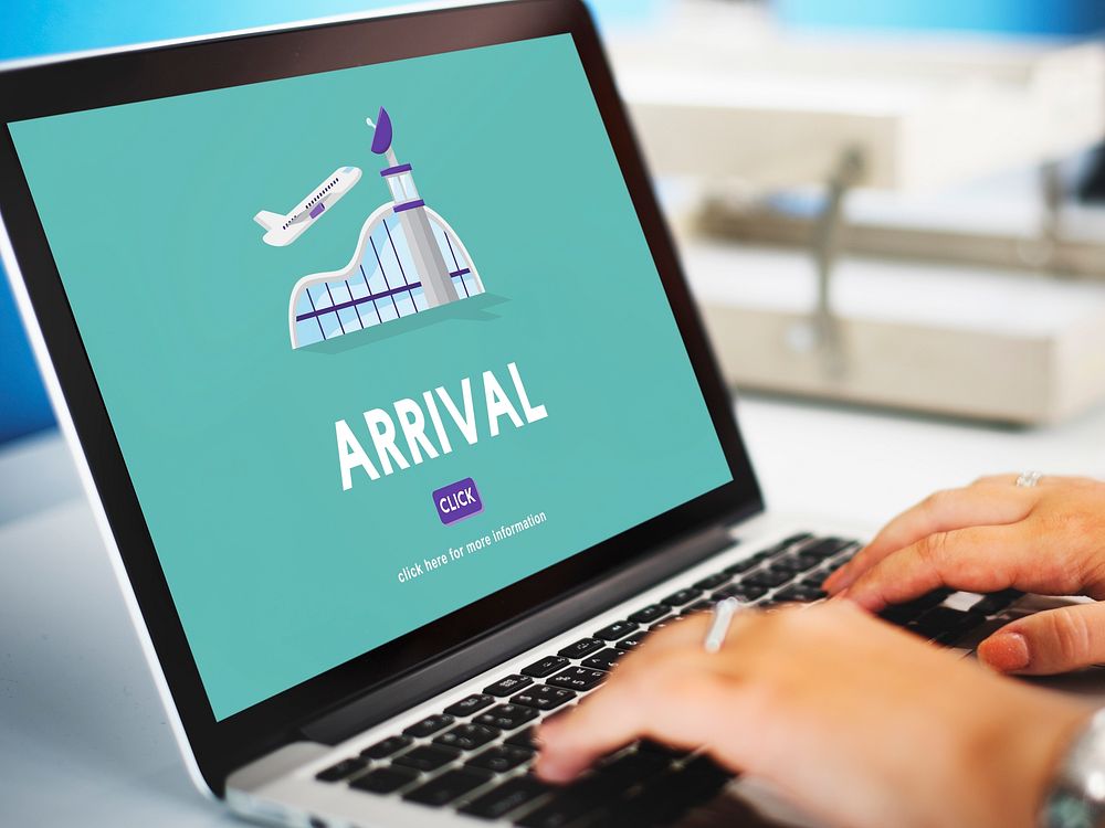 Arrival Business Trip Flights Travel Information Concept