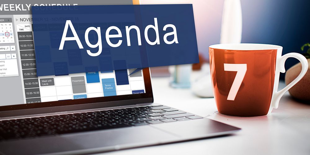 Agenda Apppointment Goals Information List Plan Concept