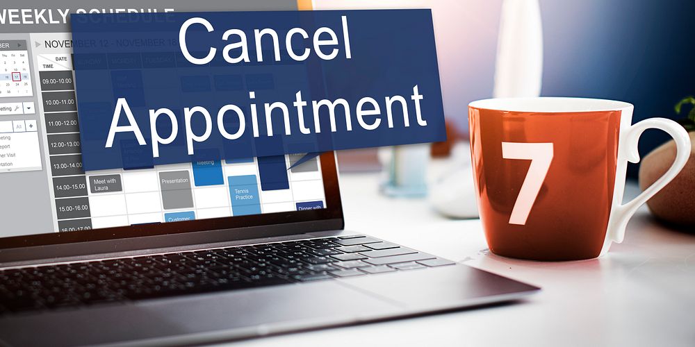 Cancel Cancellation Appiontment Postpone Concept