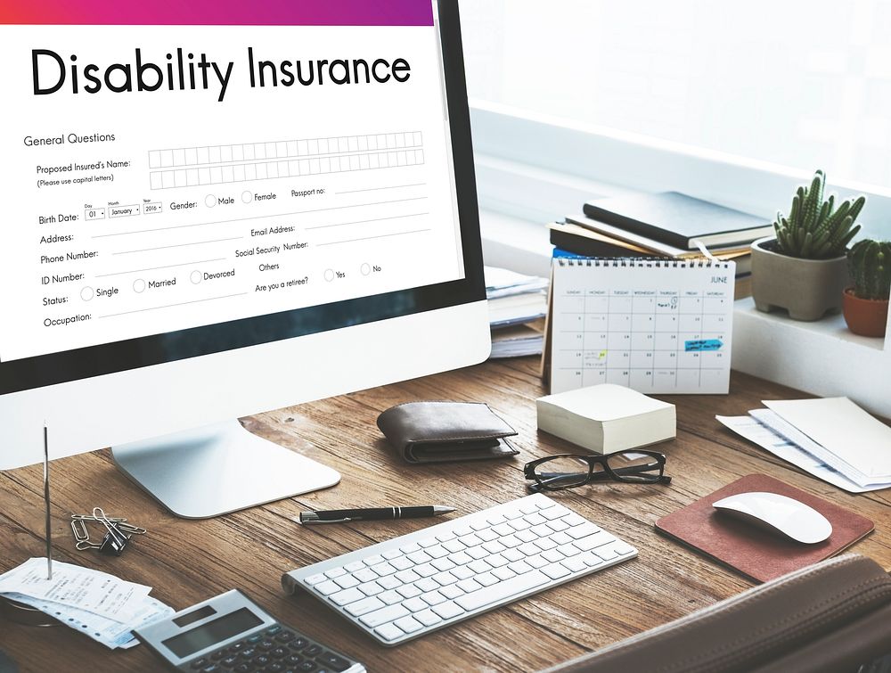 Disability Insurance Claim Form Document Concept