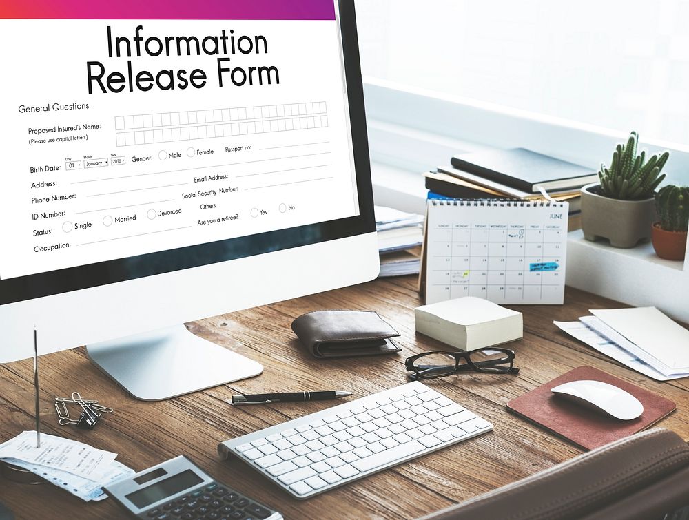 Information Release Form Document Concept