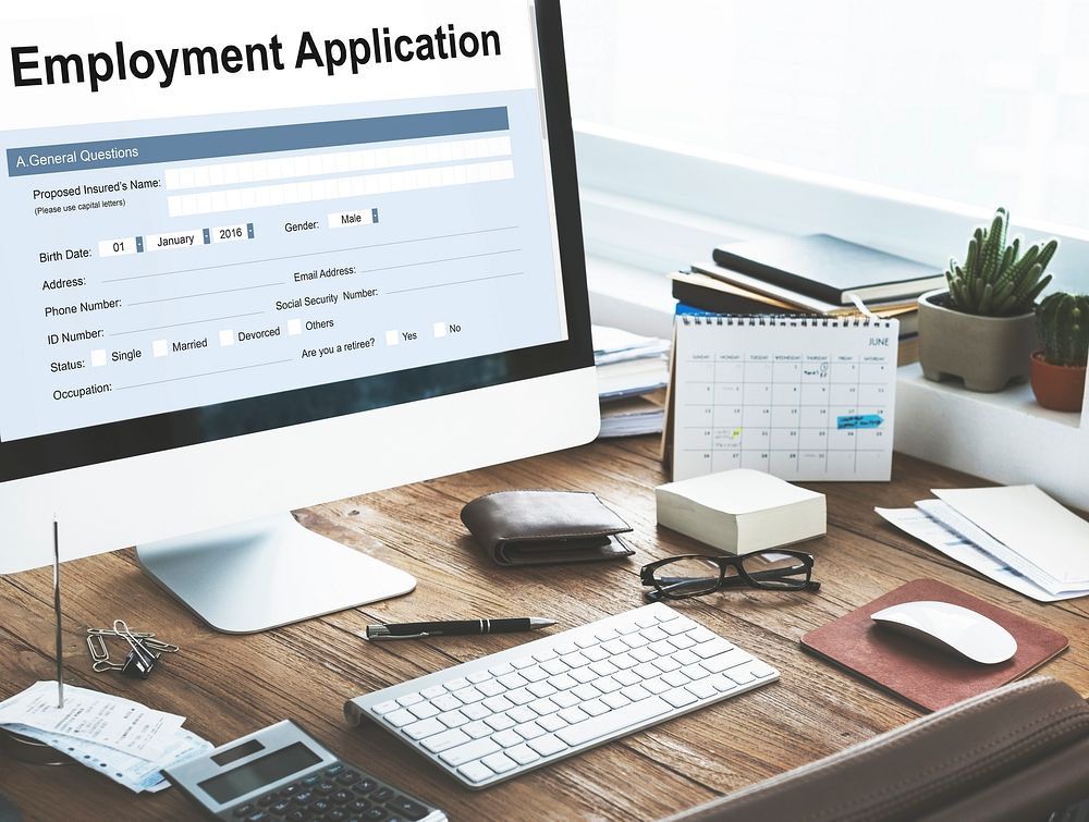 Employment Application Agreement Form Concept