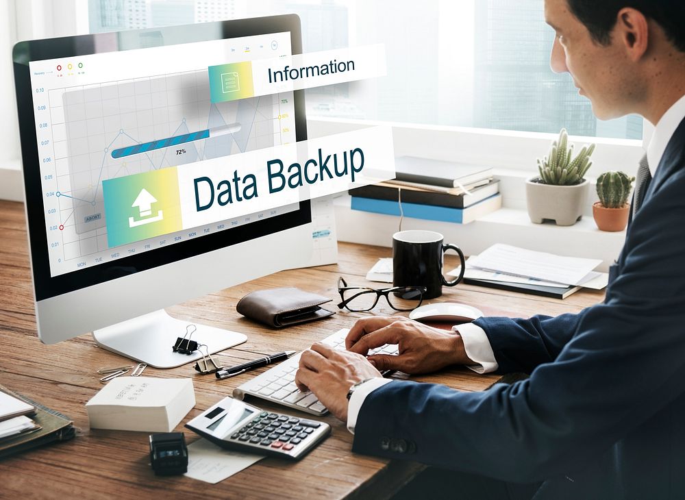 Data Backup Storage Transfer Concept