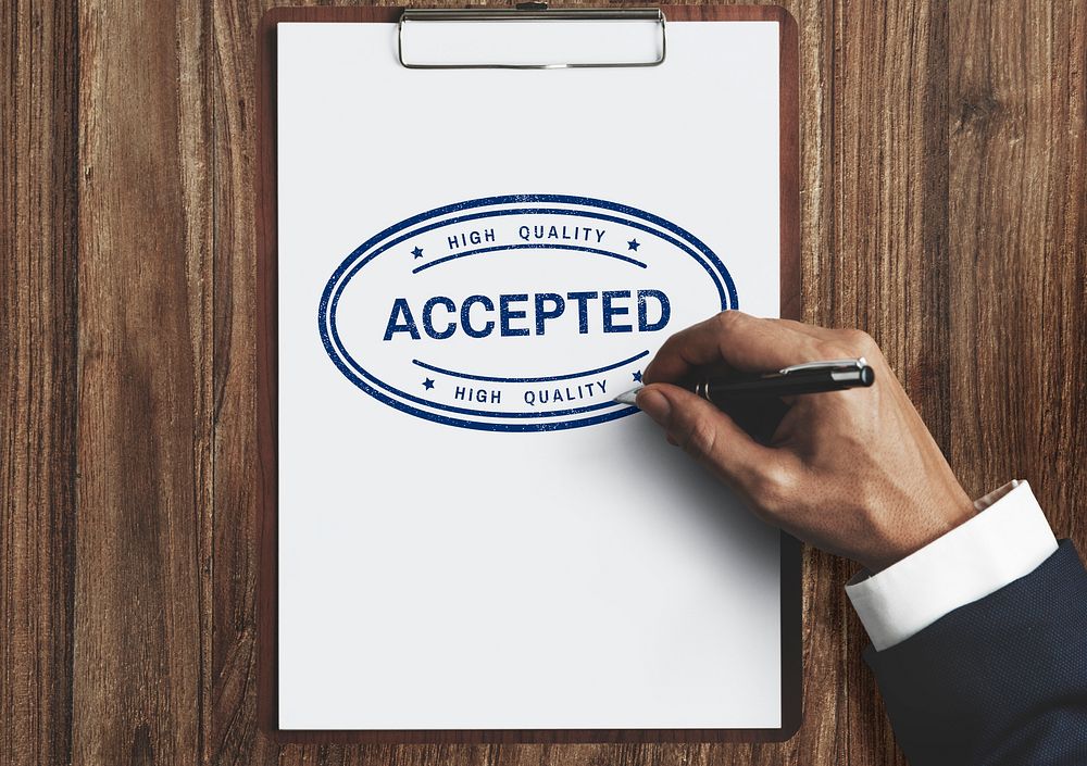 Accepted Approve Authorised Certified Decision Concept