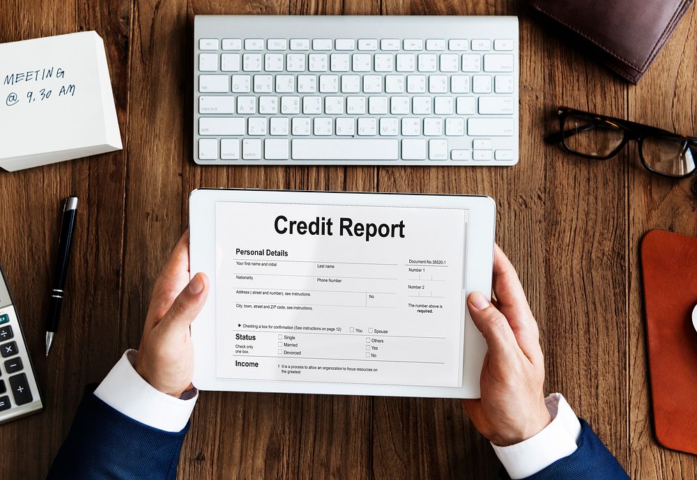 Credit Report Financial Banking Economy Concept