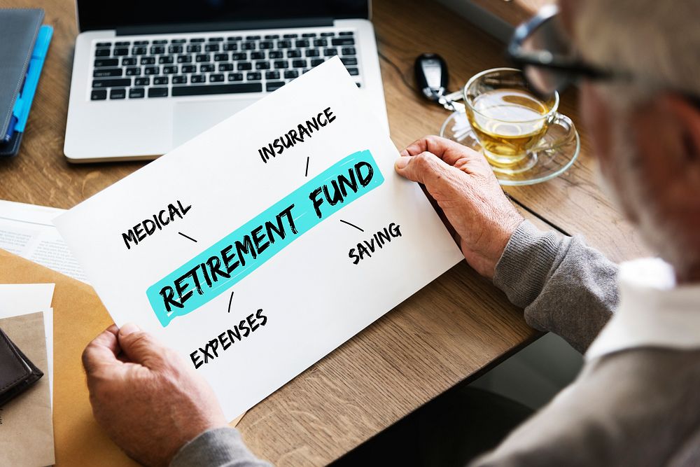 Retirement Fund Investment Diagram Concept
