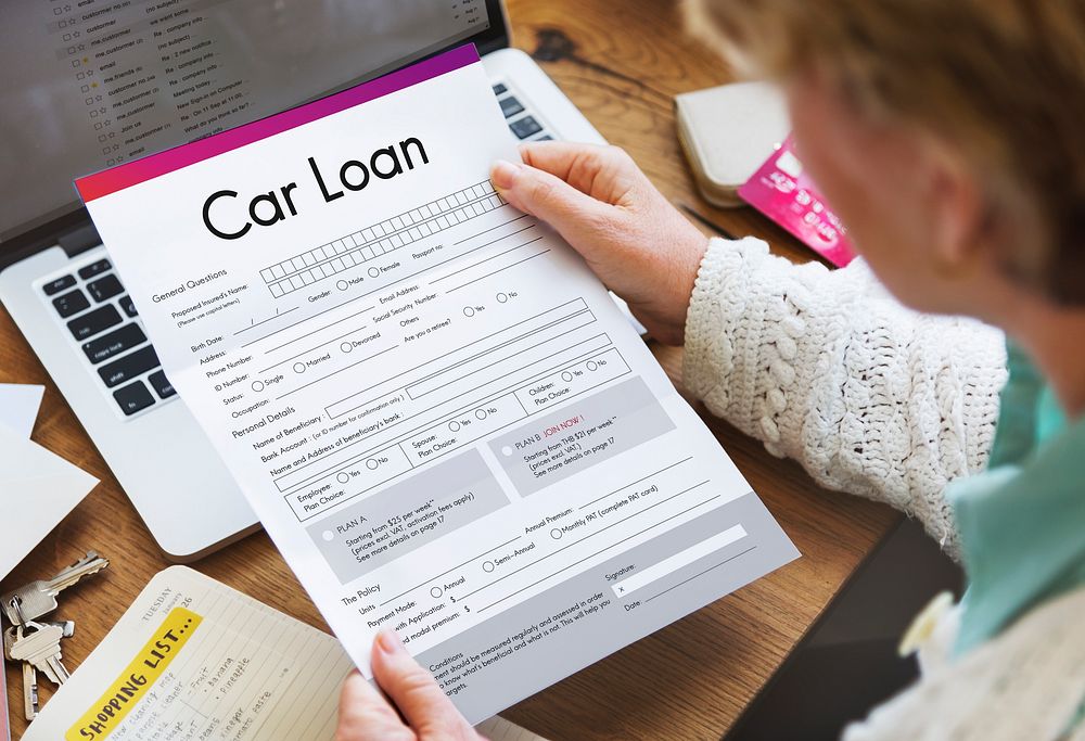 Car Loan Application Form Concept