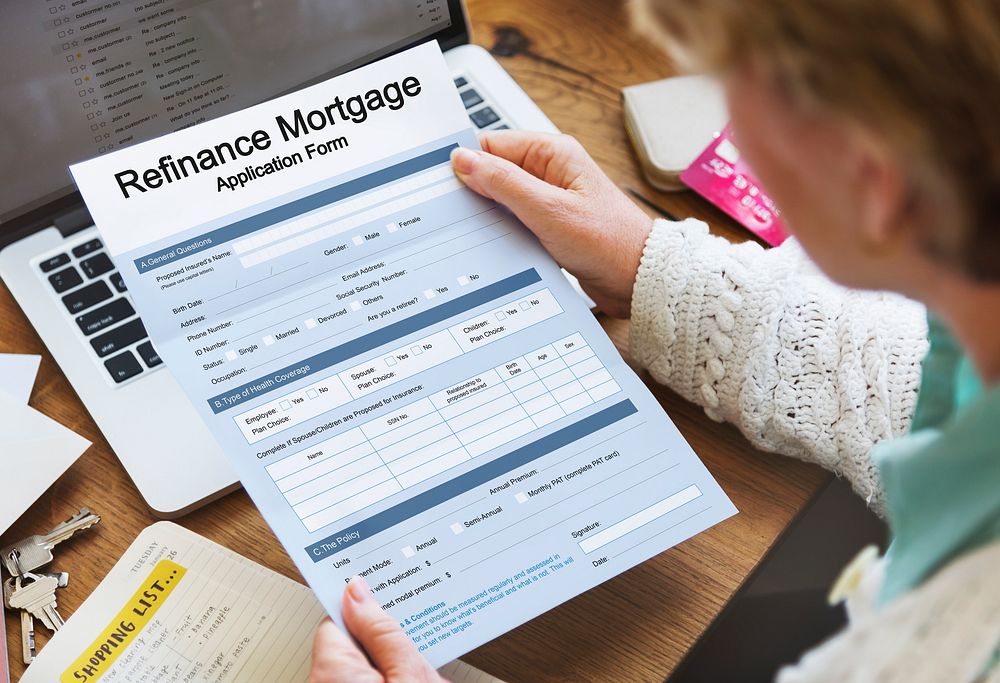 Refinance Mortgage Application Form Concept