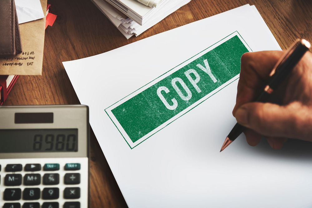 Copy Duplicate Print Scan Transcript Counterfoil Concpet