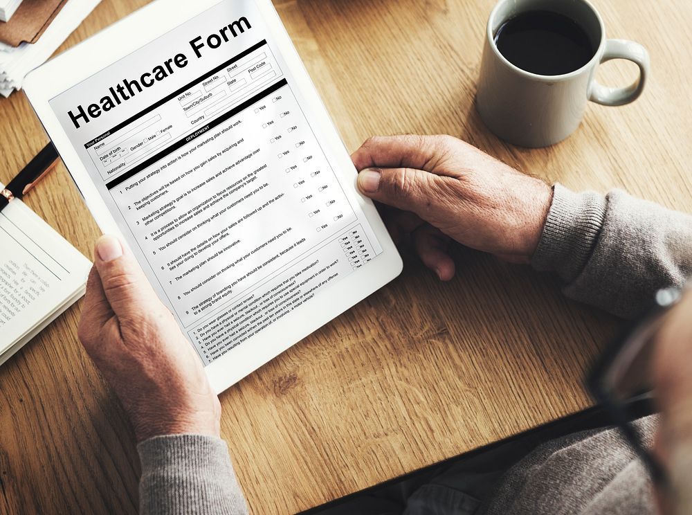 Heathcare Form Insurance Application Concept