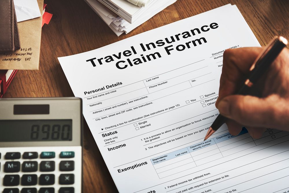 Travel Insurance Claim Form Destination Policy Concept