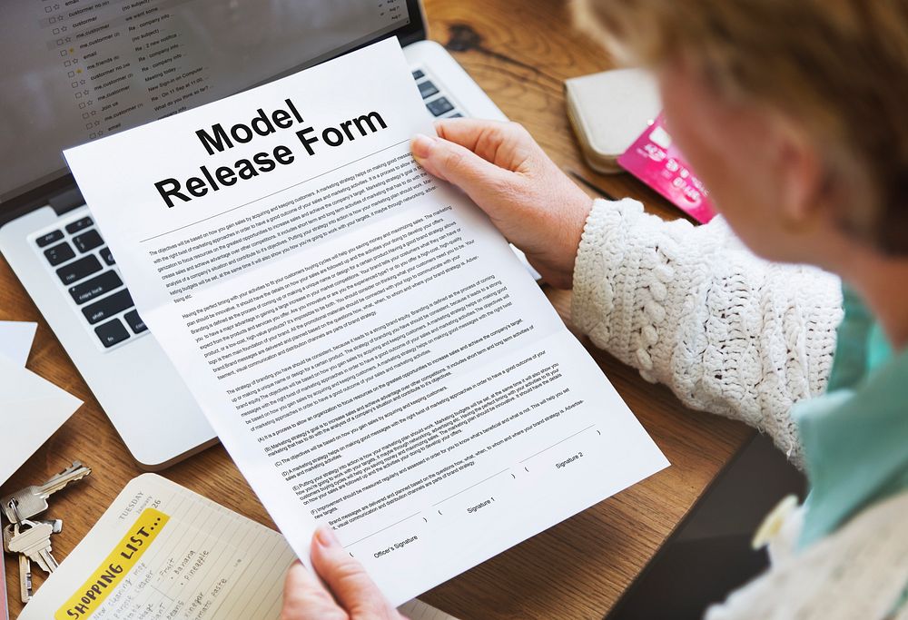 Model Release Form Application Concept