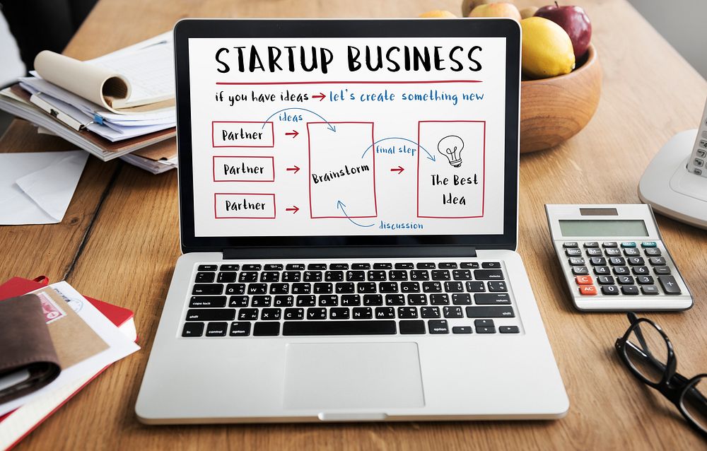 Startup Business Plan Brainstorming Graphic Concept