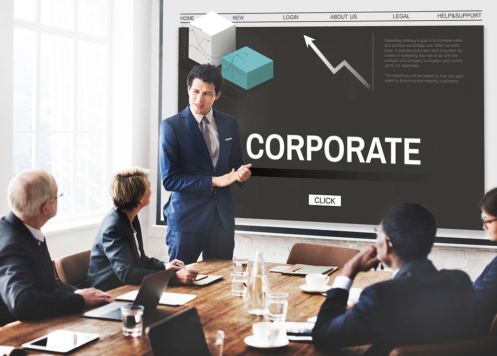Corporate Business Strategy Development Concept