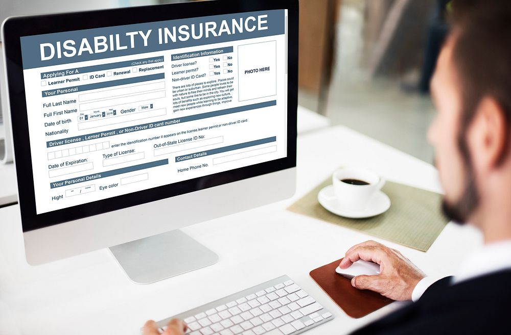 Disability Insurance Form Contract Concept