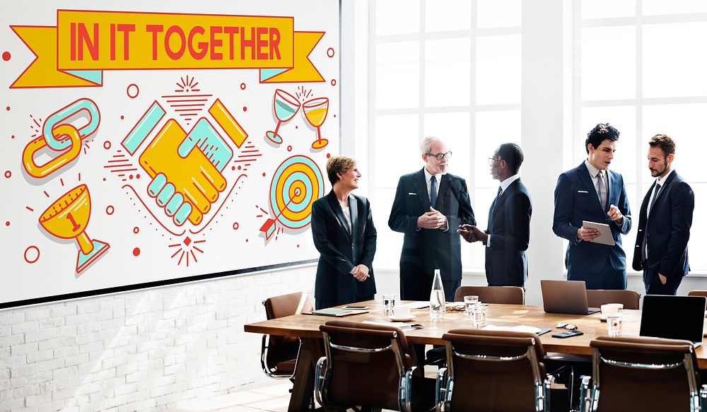 In It Together Team Corporate Connection Support Concept