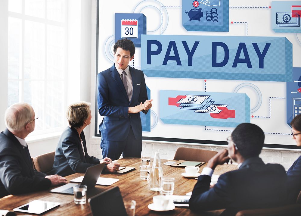 Pay Day Salary Income Paycheck Wages Payments Concept