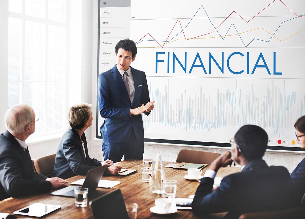 Financial Statistics Analytics Business Proress Concept