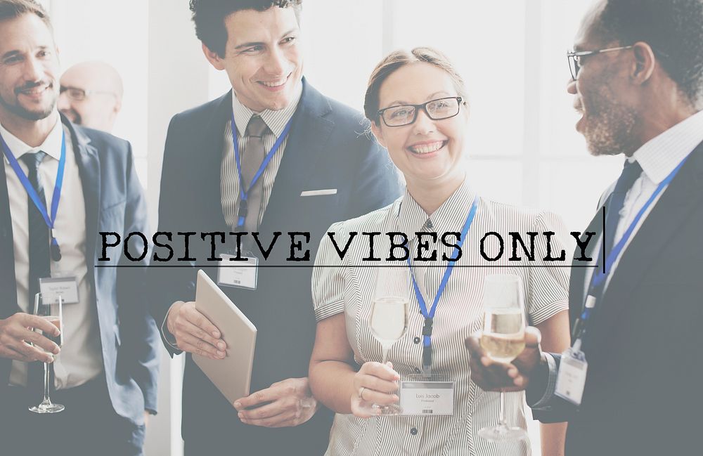 Positive Vibes Only Attitude Motivation Concept