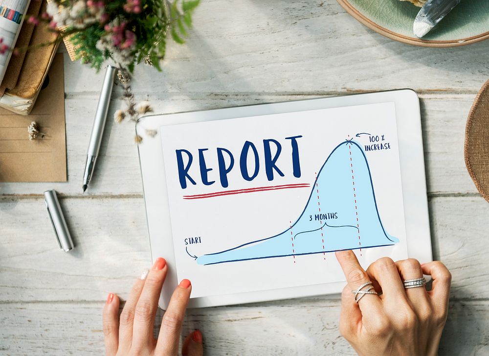 Report Analytics Progress Strategy Concept