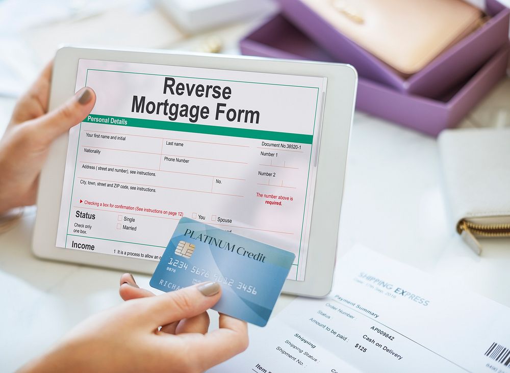 Reverse Mortgage Form Payslip Purchase Order Concept