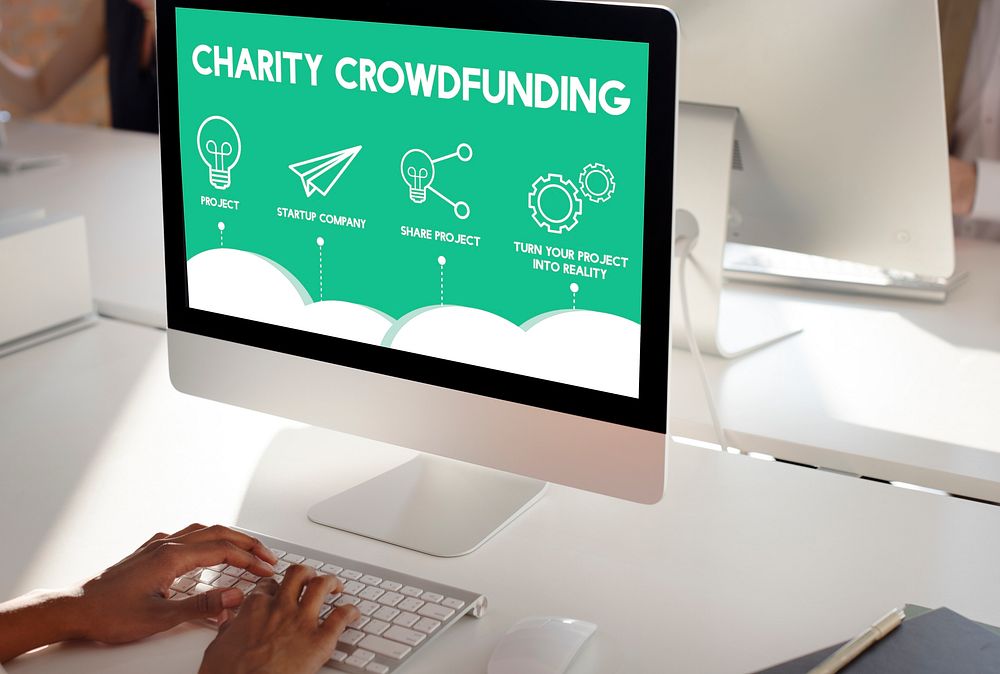 Crowdfunding Startup Business Crowdsourcing Cooperation Graphic Concept