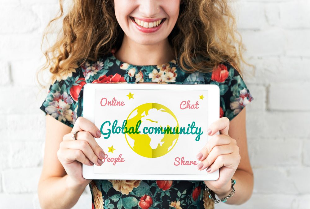 Global Community Communication Message Concept