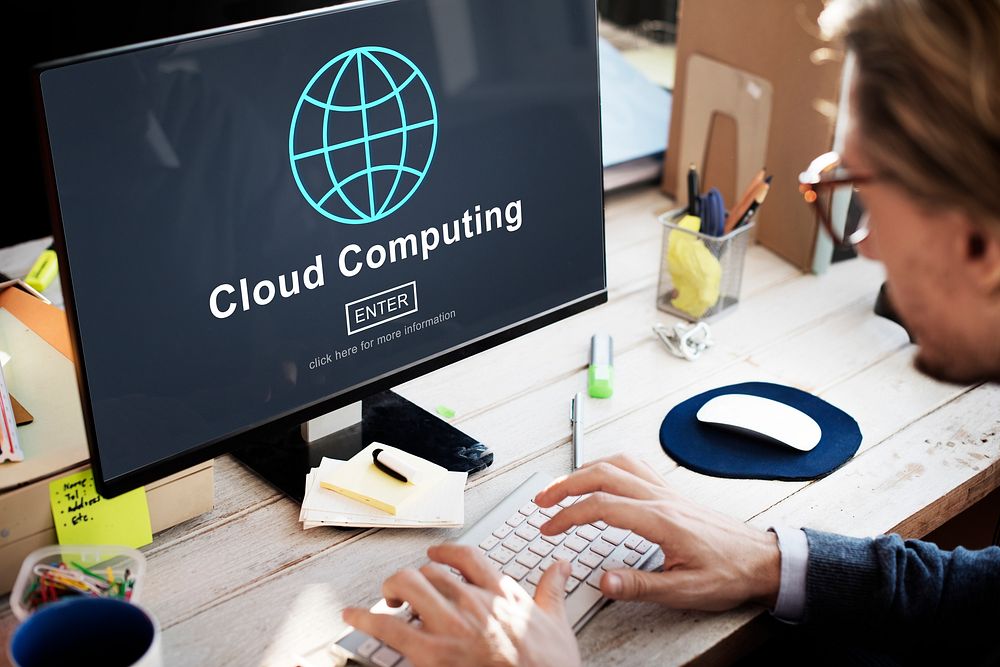 Cloud Computing Connection Networking Technology Concept