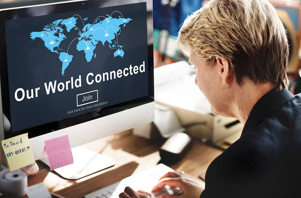 Our World Connected Networking Link Concept