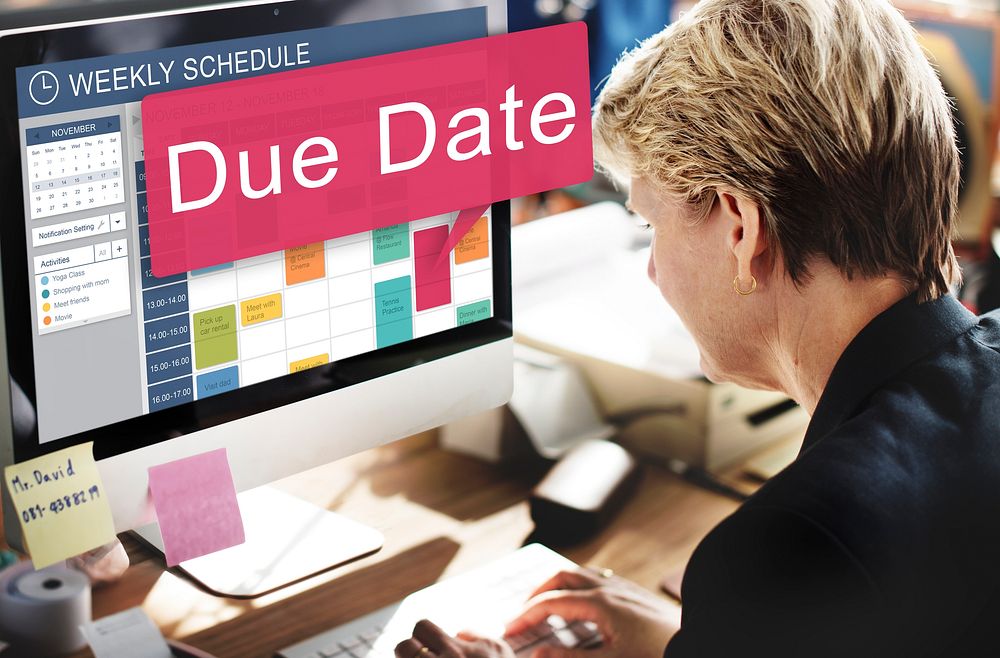 Due Date Deadline Schedule Calender Reminder To Do Concept