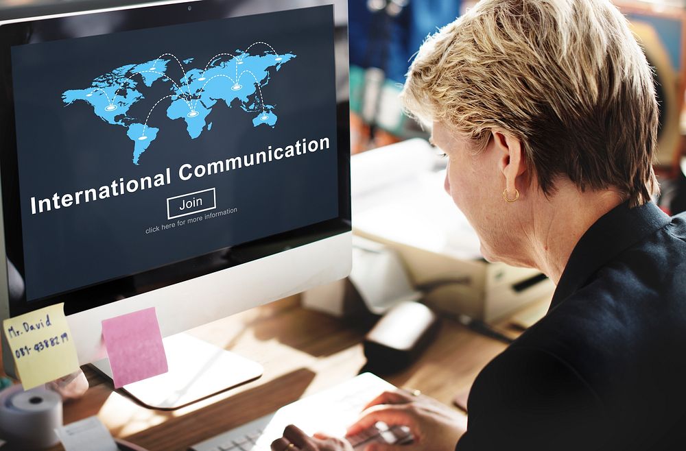 Internationa Communication Worldwide Sharing Concept