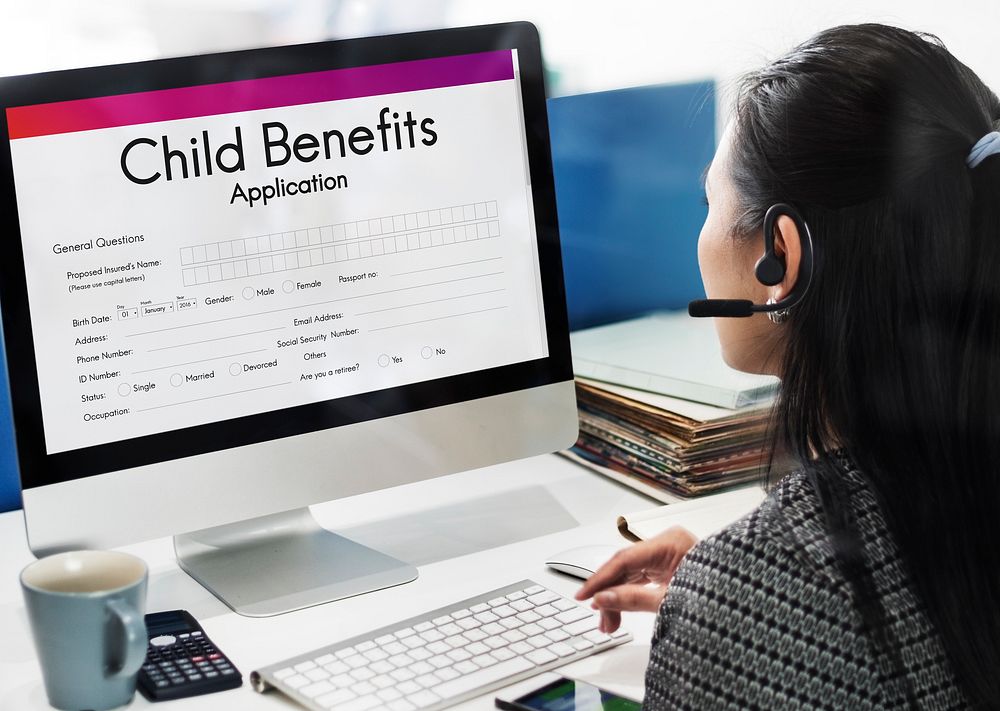 Child Benefits Application Form Concept