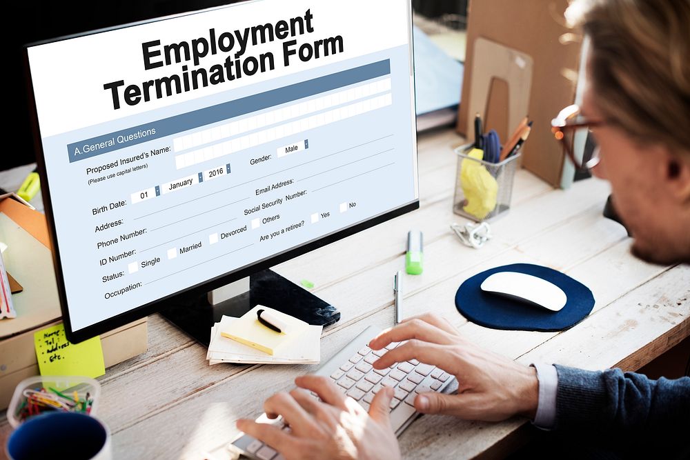 Employment Termination Form Document Concept