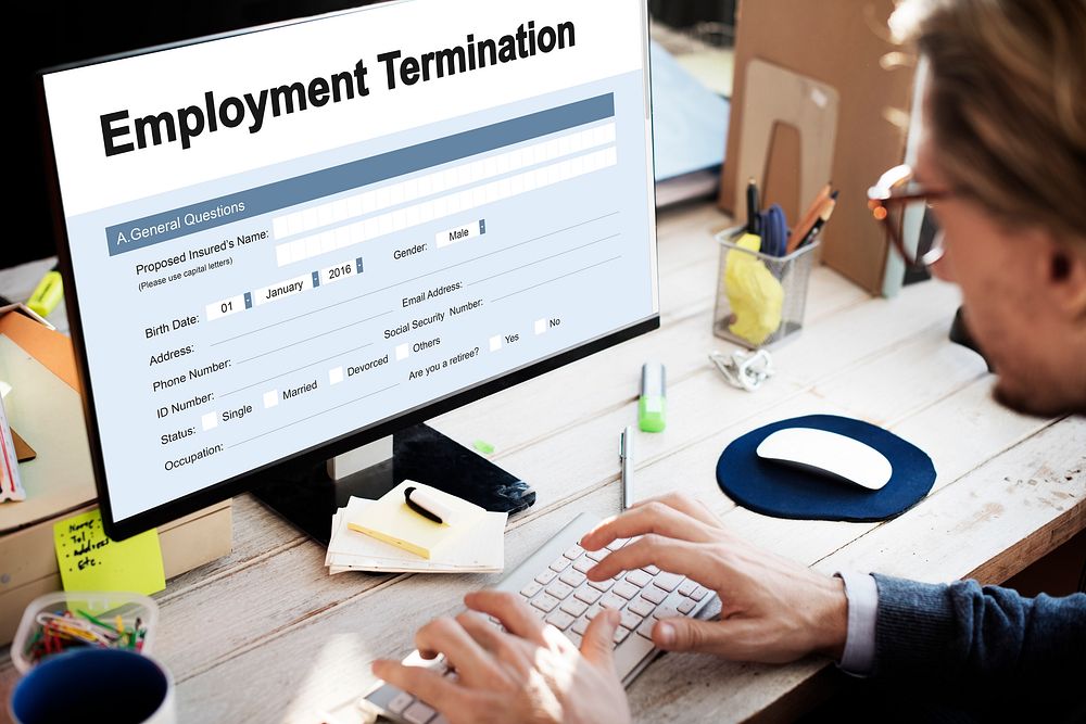 Employment Termination Form Document Concept