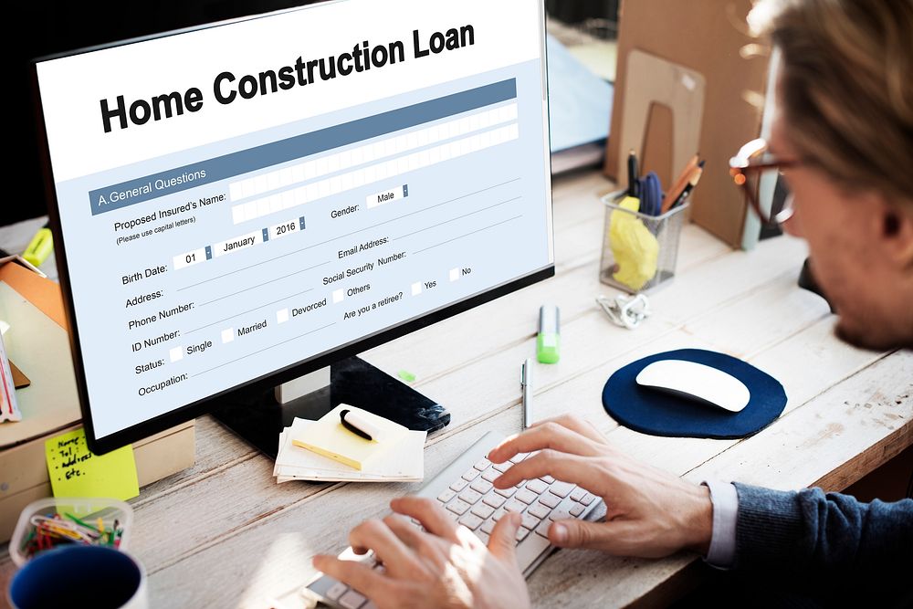 Home Construction Loan Document Form Concept