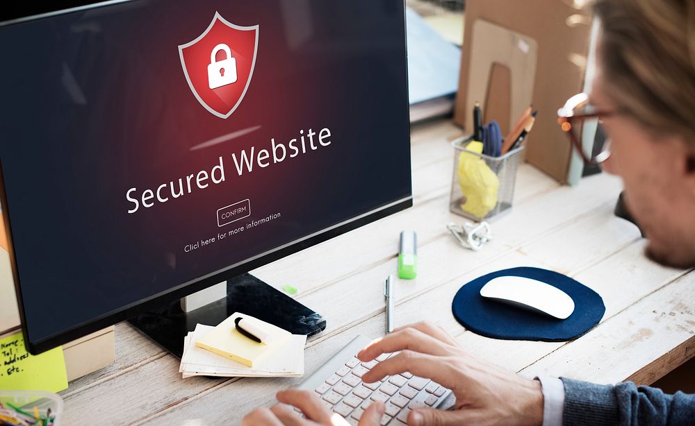 Warning Security Alert Warning Secured Website Concept