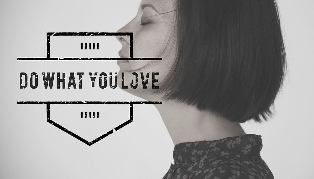 Do What You Love Motivation Word Graphic