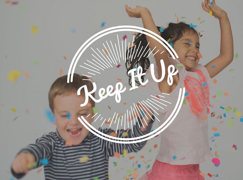 Keep It Up Word Stamp Banner Graphic Kdis Background