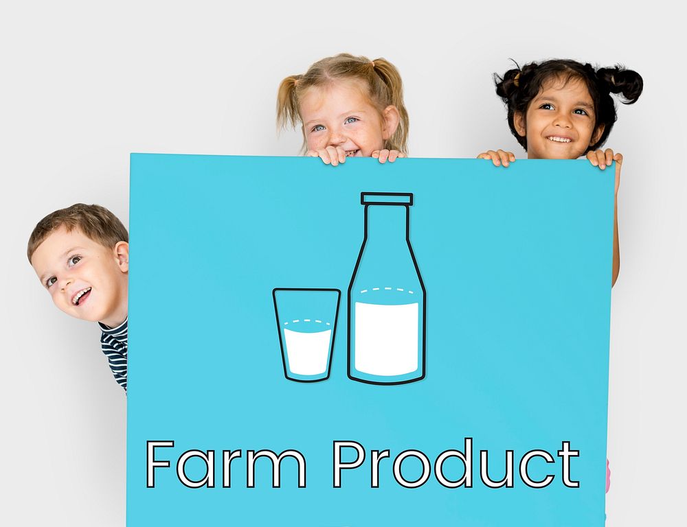 Organic Dairy Product Fresh Milk Word Graphic