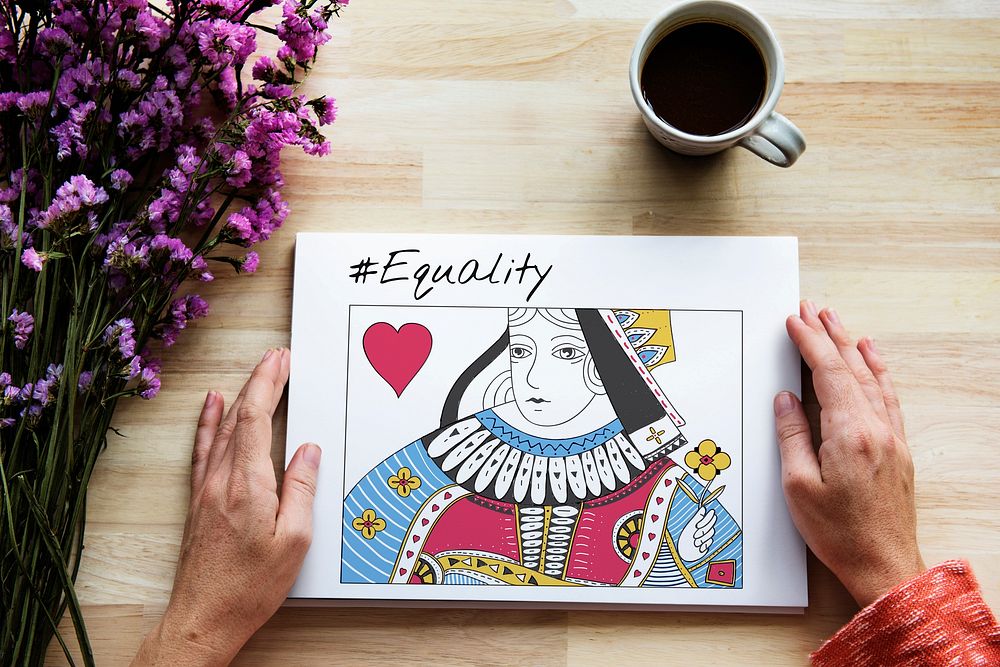 Women Rights Queen Card Concept