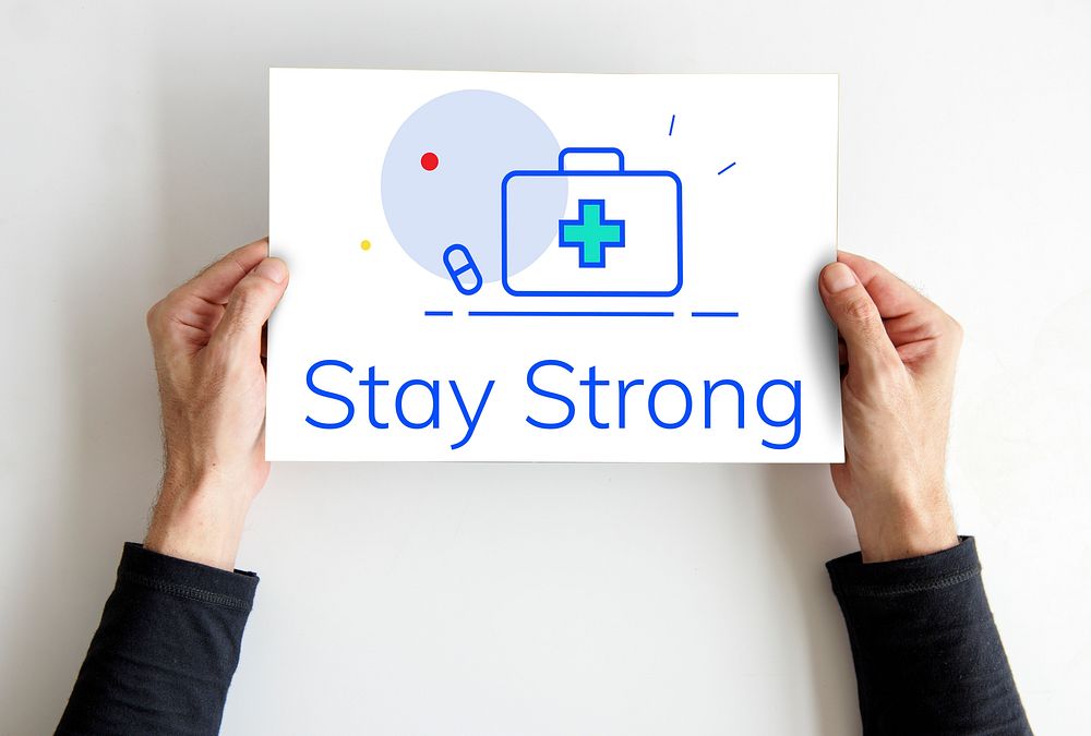 Stay Strong First Aid Box Word Graphic