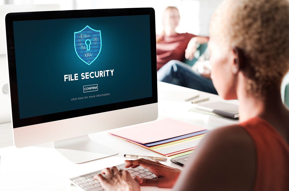 File Security Online Security Protection Concept