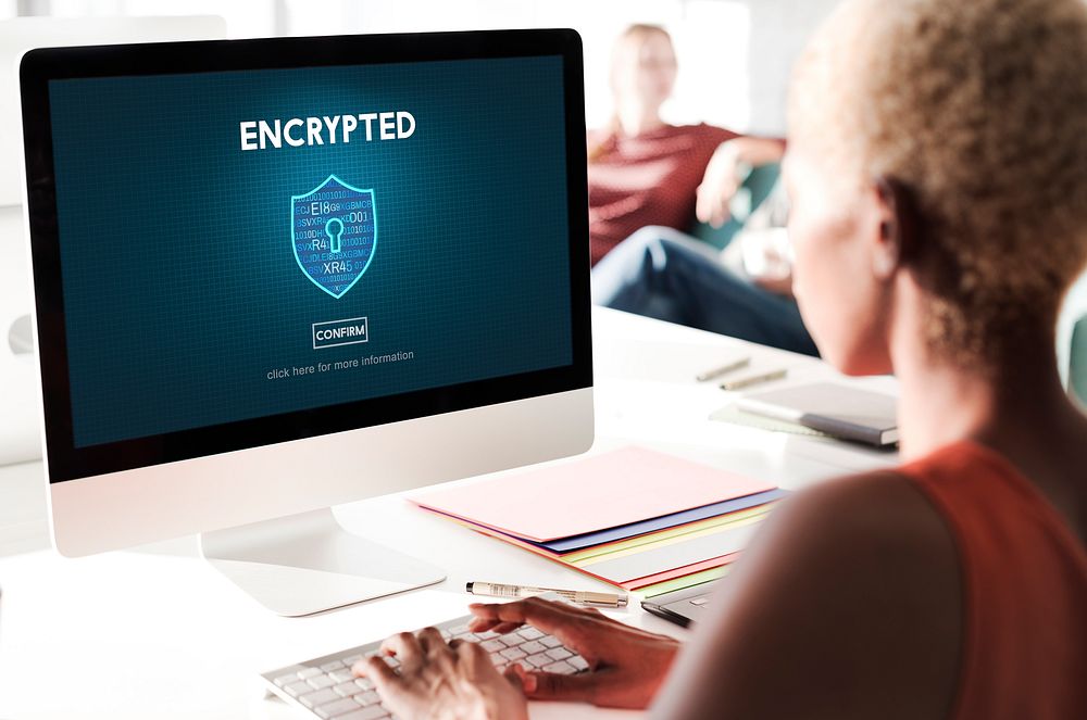 Encrypted Data Privacy Online Security Protection Concept